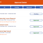 Approval Centre Leave Management PowerApps
