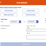 Create New Leave Leave Management PowerApps